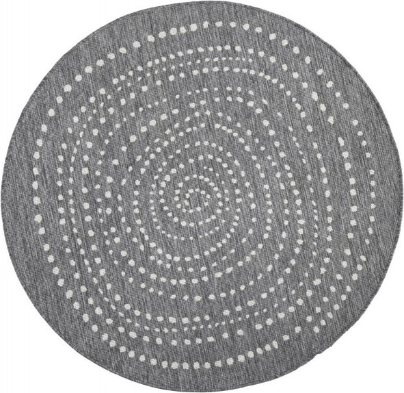 NORTHRUGS - Hanse Home koberce Kusový koberec Twin-Wendeteppiche 103112 grau creme kruh – na ven i na doma Rozměry koberců: 140x140 (průměr) kruh