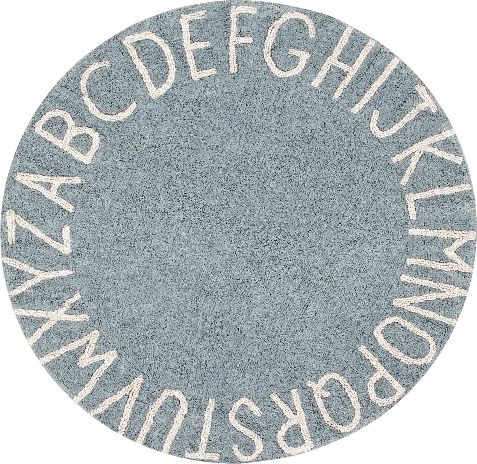 Lorena Canals koberce Přírodní koberec, ručně tkaný Round ABC Vintage Blue-Natural Rozměry koberců: 150x150 (průměr) kruh