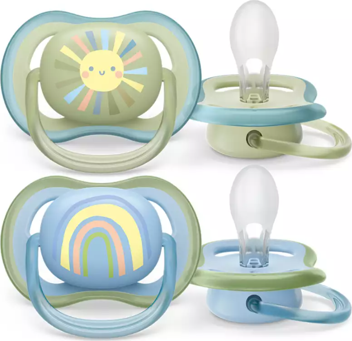 Philips Avent ultra air Dudlík pro novorozence 0-6m slunce/duha