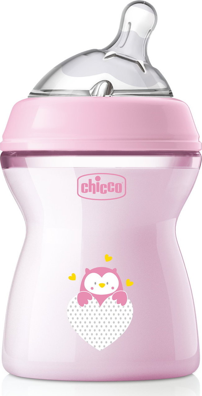 CHICCO Láhev kojenecká Natural Feeling 250 ml 2m+ dívka