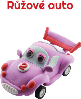 Paulinda modelovací hmota Racing Time auto růžové