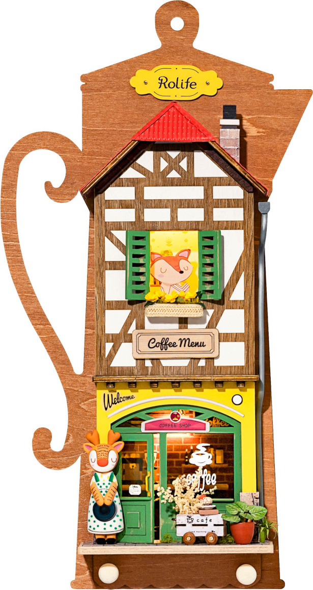 RoboTime miniatura domečku k zavěšení Lenošná kavárna