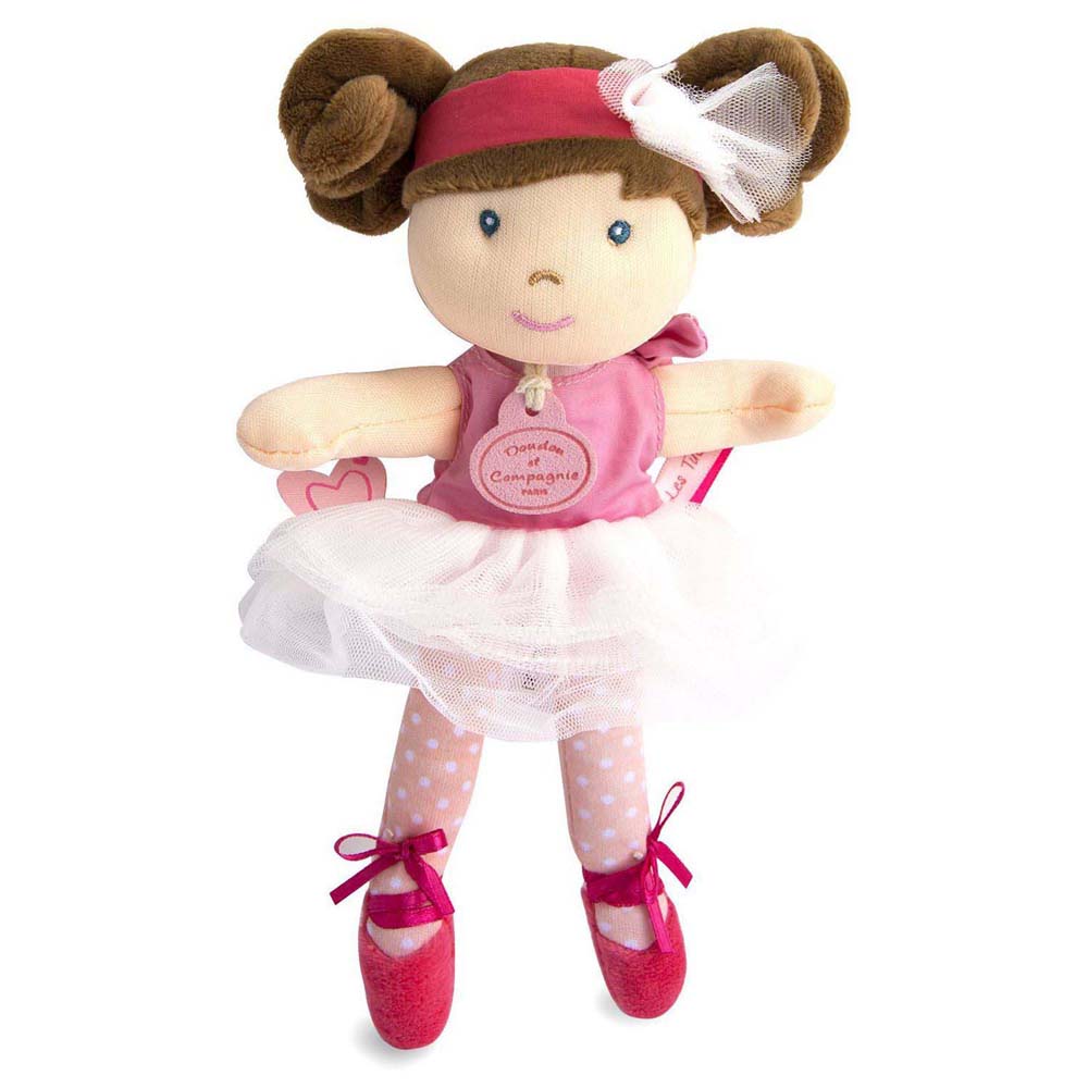 Doudou Jolijou Paris Doudou Jolijou Panenka mini baletka "Les Tutus" 23 cm světle růžové šaty