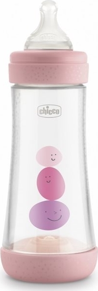 Chicco Láhev kojenecká Perfect 5 silikon, 300 ml Dívka