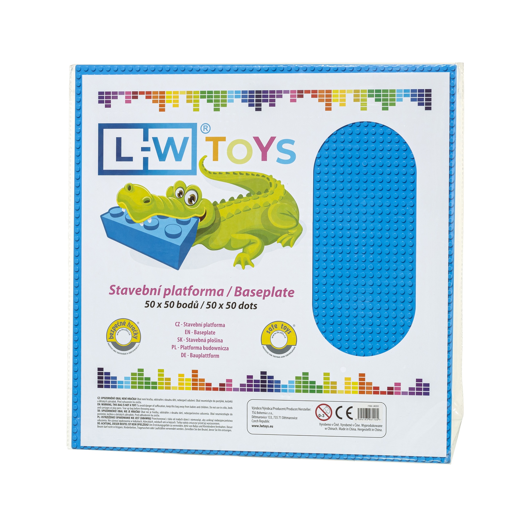 L-W Toys Velká podložka na stavění 50x50 modrá