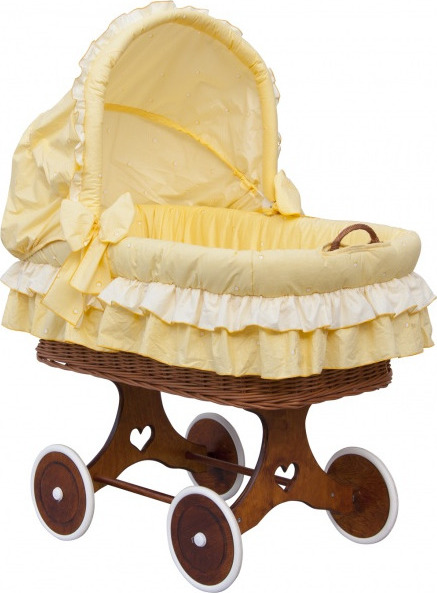 Boudička ke košíku pro miminko - Scarlett Dráček - žlutá