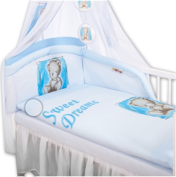 Baby Nellys povlečení Sweet Dream By Teddy modré 120x90 cm