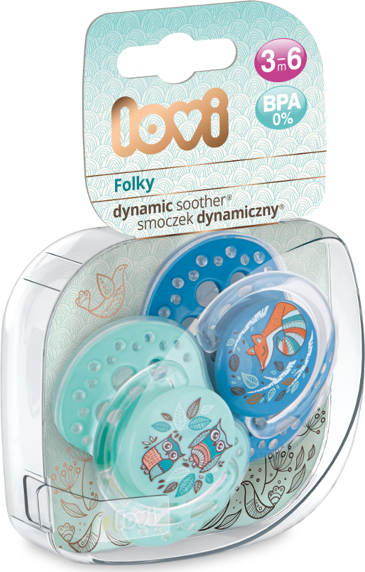 Lovi Lovi dudlíky FOLKY chlapecké, 3 - 6m