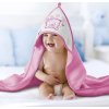 akuku Akuku Dětská osuška s kapucí 100x100cm, froté - Kočička, růžová