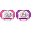 AVENT AVENT Dudlík Ultra Air Animals, 6-18m - Slon/tučňák, růžový/lila