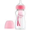 Dr.Browns Dr.Browns láhev antikolik Options+ široké hrdlo- 270ml, růžová