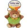 Plyšová hračka Baby Mix Teddy Bear Green s hracím strojčekom