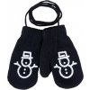 YO ! Zimní kojenecké rukavičky se šňůrkou a potiskem - chlapecké vzory/černé, vel. 80/92 80-92 (12-24m)