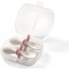 BabyOno BabyOno Ergonomická sada detských príborov - biela, ružová