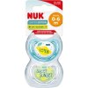 NUK NUK Silikonový svítící dudlík Fruits - Citrón,   0-6 m, modrá, 2ks