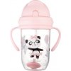 Canpol babies Nedávkovací pohár so slamkou a závažím Exotic Panda - ružový, 270 ml