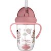 Canpol babies Nevylévací hrníček se slámkou a závažím Bonjour Paris - růžový, 270 ml