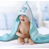 Dětská osuška 100x100 Akuku tyrkysová s žabkou