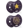 Lovi Silikónové dynamické cumlíky 6-18m, Stardust - fialové