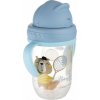 Canpol babies Nevylévací hrníček se slámkou a závažím Bonjour Paris - modrý, 270 ml