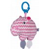 Bali Bazoo Závěsná hračka na kočárek Hrošík, růžová/bílá