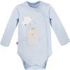 EEVI Kojenecké body s dlouhým rukávem Mellow modrá 62 (3-6m)