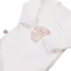 EEVI Kojenecké body s dlouhým rukávem Newborn ecru 56 (0-3m)