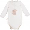 EEVI Detské body s dlhým rukávom Newborn ecru 56 (0-3m)