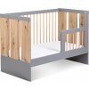 Dětská postýlka se zábranou Klups Pauline Dub/Grafit