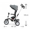 Dětská tříkolka 6v1 Milly Mally Stanley grey