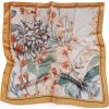 Saténový šátek květy a motýl 70x70 cm