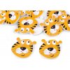 Drevený dekoračný gombík zvieratka - pes, ježko, lienka, tiger