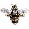 Brož / ozdoba s broušenými kamínky včela
