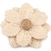 Textilní aplikace / nášivka jutový květ