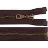 Staromosadzný zips šírka 6 mm dĺžka 80 cm bundový