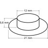 Průchodky s podložkou vnitřní Ø12 mm / vnější Ø21 mm lesklé