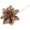 Vianočný kvet na drôtiku s glitrami