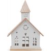 Dekorace kostel plechový s dřevěnou střechou
