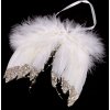 Dekorace andělská křídla s glitry a korálky