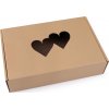 Papírová krabice s průhledem - srdce