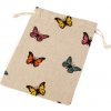 Darčekové vrecúško 13x18 cm ľanové s motýľmi