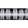 Záclonovka šíře 50 mm s poutky k navlečení na tyč, tužkové řasení