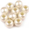 Plastové perly s veľkým prievlakom 11x15 mm
