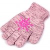 Dievčenské pletené rukavice s vločkou