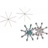 Vianočná hviezda / vločka drôtený základ na korálkovanie Ø9 cm