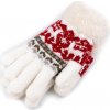 Detské pletené rukavice s kožúškom, nórsky vzor