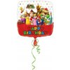 18" fóliový balónik Mario Bros Happy Birthday, 43 cm, balený