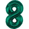 Fóliový balónek B&C, číslo 8, lahvově zelený, 85 cm