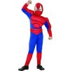 Súprava Spider Hero so svalmi (oblek so svalmi, opasok, kapucňa), veľkosť 130/140 cm