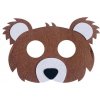 Plstená maska medvedíka, 18x12 cm